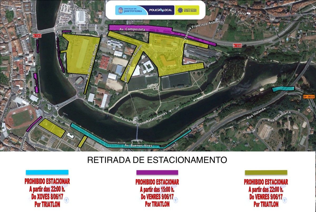 Plan de tráfico por el Campeonato de España de Triatlón