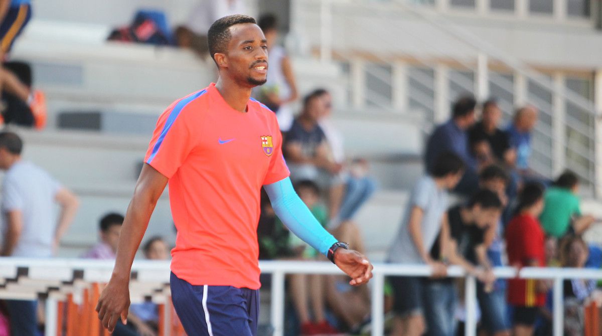 Jean Marie Okutu, en la quinta jornada del Circuito de Atletismo en Pista en el CGTD