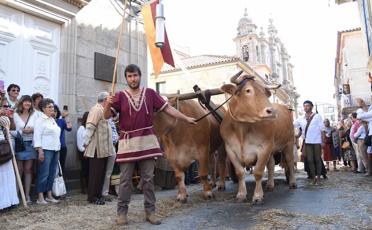 Transporte del vino en la Feira Franca