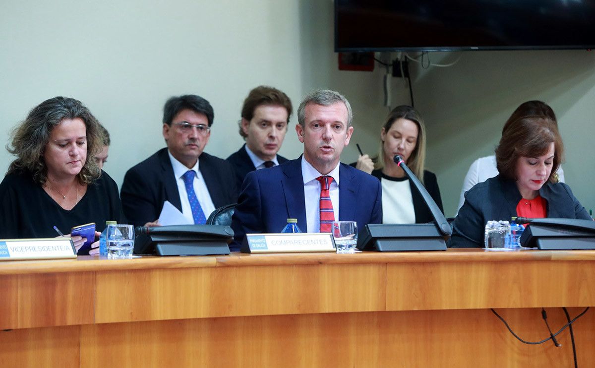 Alfonso Rueda, en el Parlamento gallego