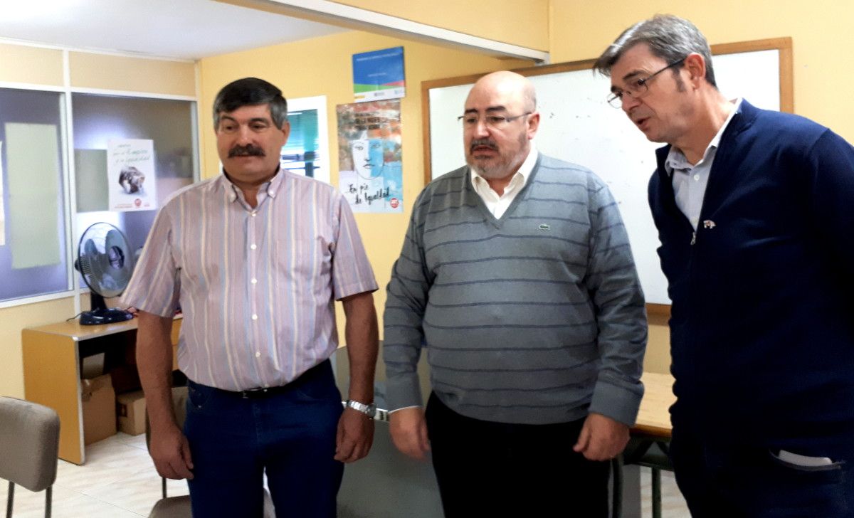 Manuel Ángel Dopazo, Roberto García e Román Santalla, de Unións Agrarias