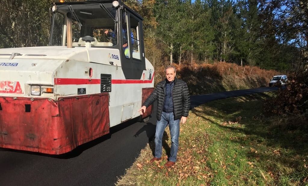 Visita a las obras en la carretera San Bernabé-Chamadoira