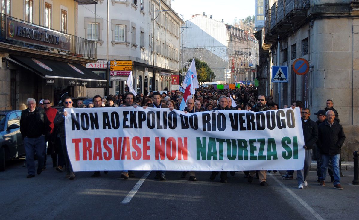 Manifestación en Ponte Caldelas contra o trasvase do Verdugo