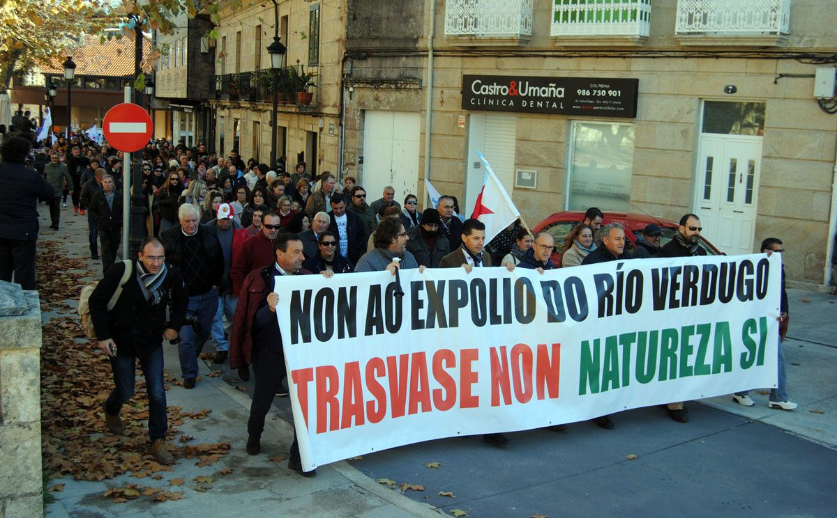 Manifestación en Ponte Caldelas contra o trasvase do Verdugo