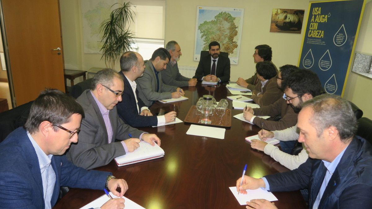 Xuntanza entre Augas de Galicia e representantes dos concellos de Ponte Caldelas, Soutomaior e Vigo