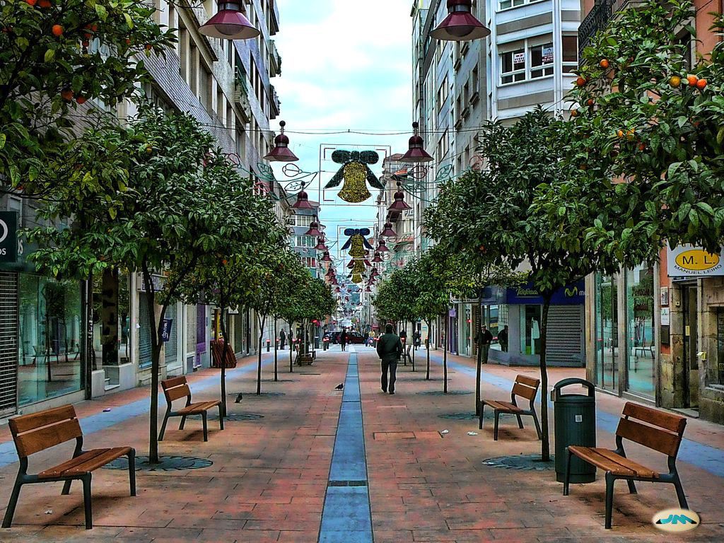 Zona peatonal de la calle Rosalía de Castro