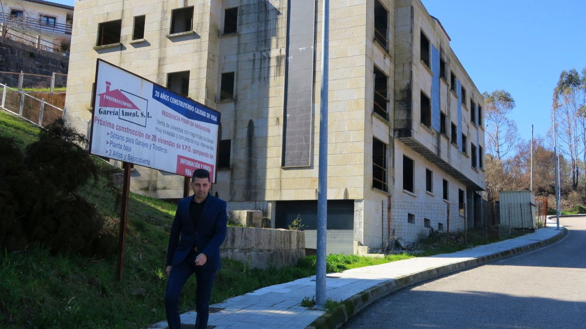 Edificio en construcción en el Camino de Valdarrosa