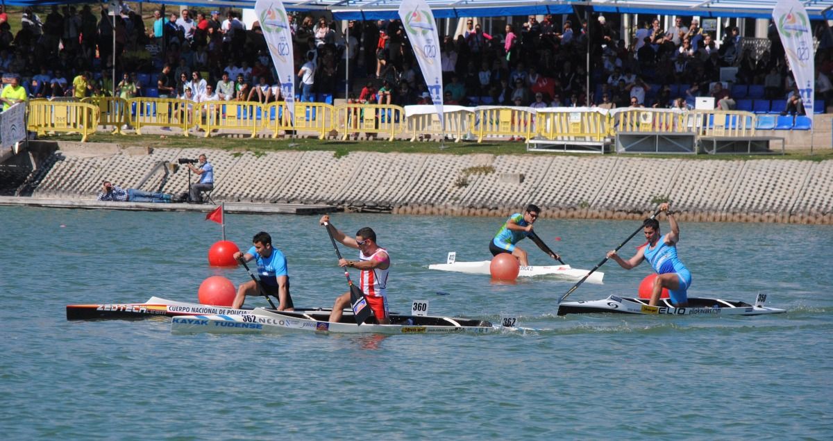 Prueba de C-1 en el Campeonato de España de Invierno de Piragüismo