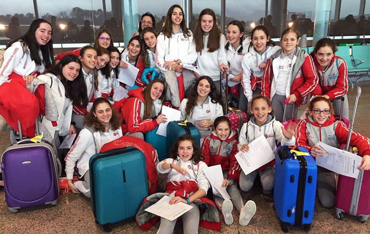 Equipo del Galaico Sincro que participó en el Campeonato de España en Zaragoza