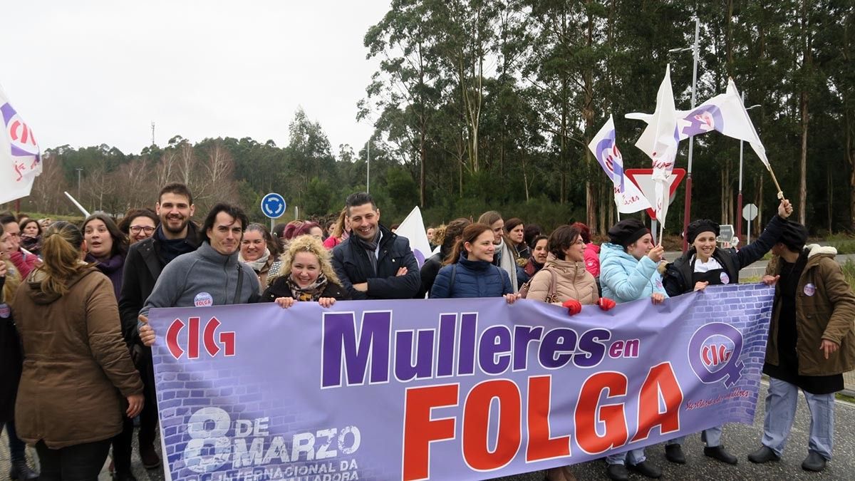 Marcha de las trabajadoras del polígono de A Reigosa por el 8 de marzo