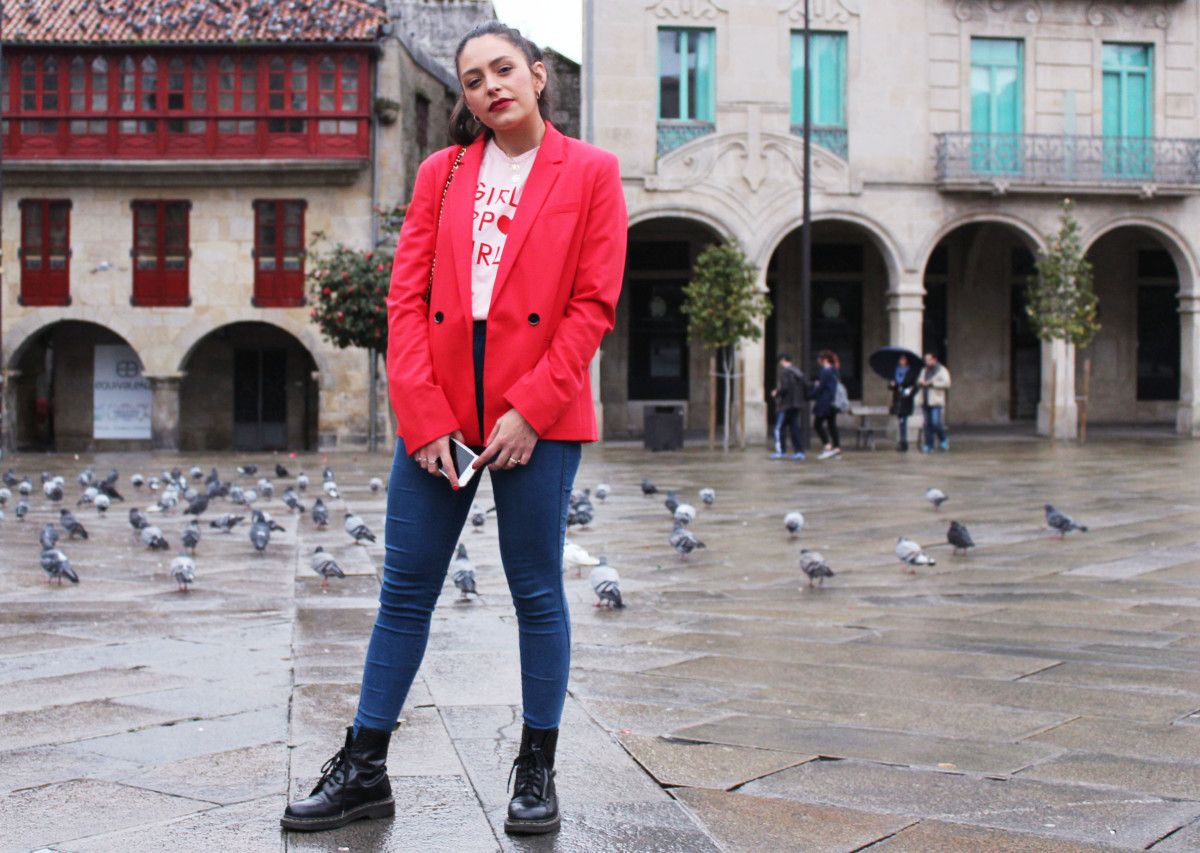 Natalia Maquieira en la Praza da Ferrería