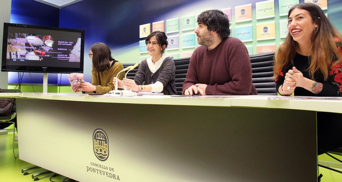 Presentación del vídeo promocional del Pé da Rúa en la calle San Antoniño y plaza de Barcelos