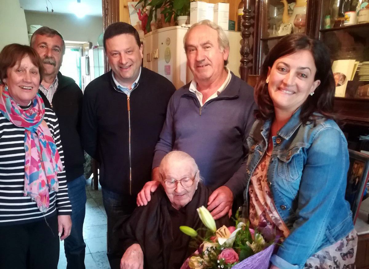 María Dolores Carmen García Aboy, de Cuntis, cumplió 104 anos