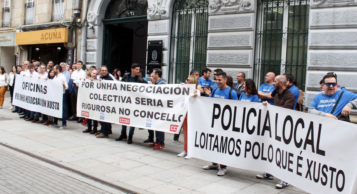 Protesta traballadores municipais 