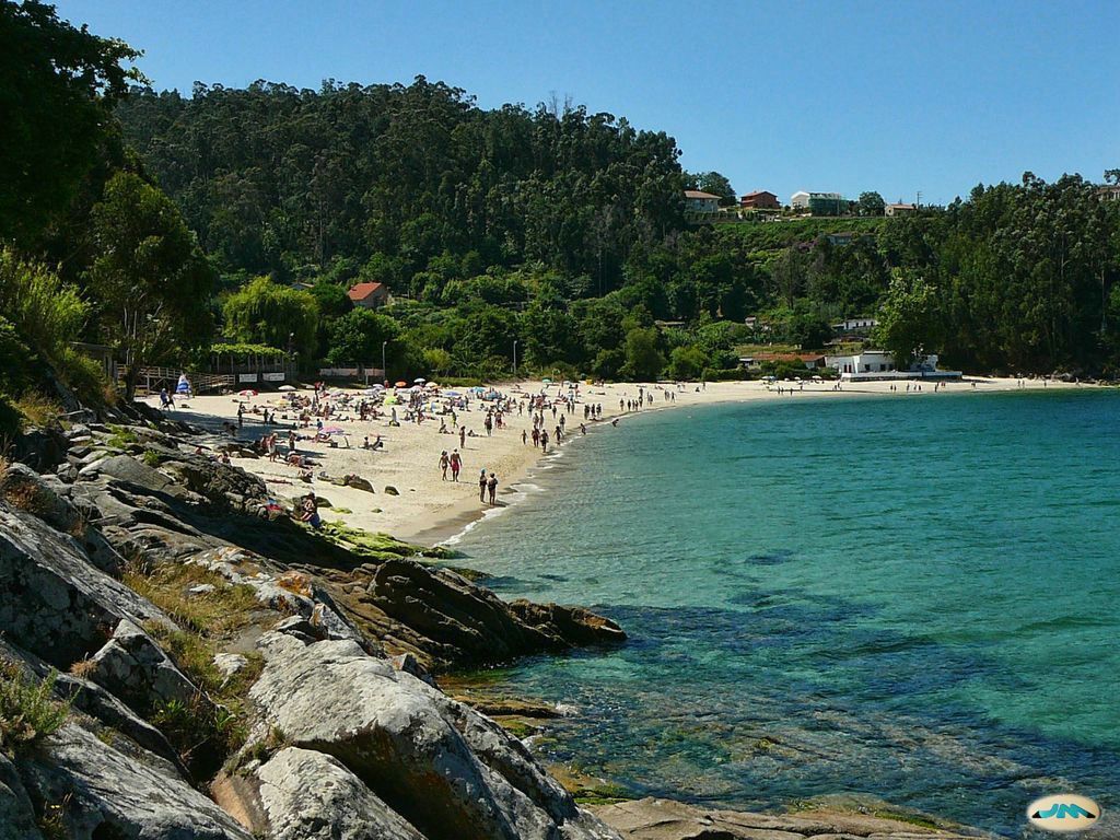 Playa de Mogor, en Marín