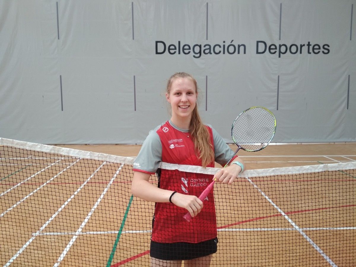 Elena Andreu, jugadora del Bádminton Pontevedra