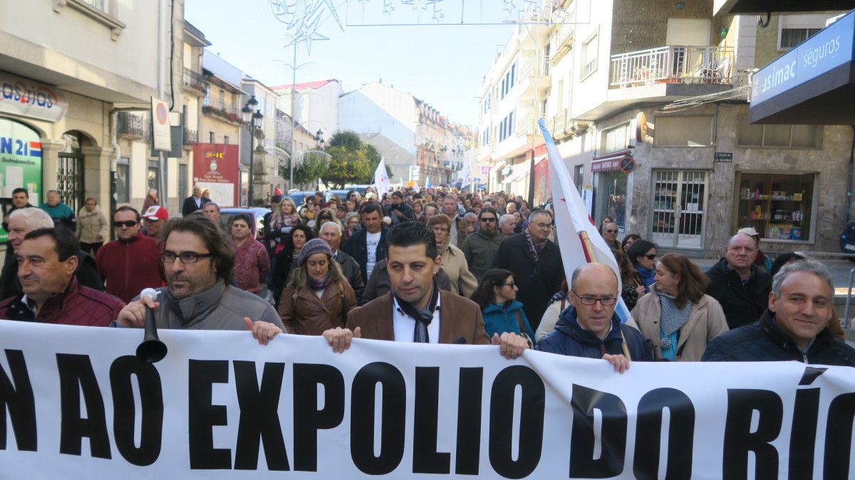 Manifestación en Ponte Caldelas contra el trasvase del Verdugo