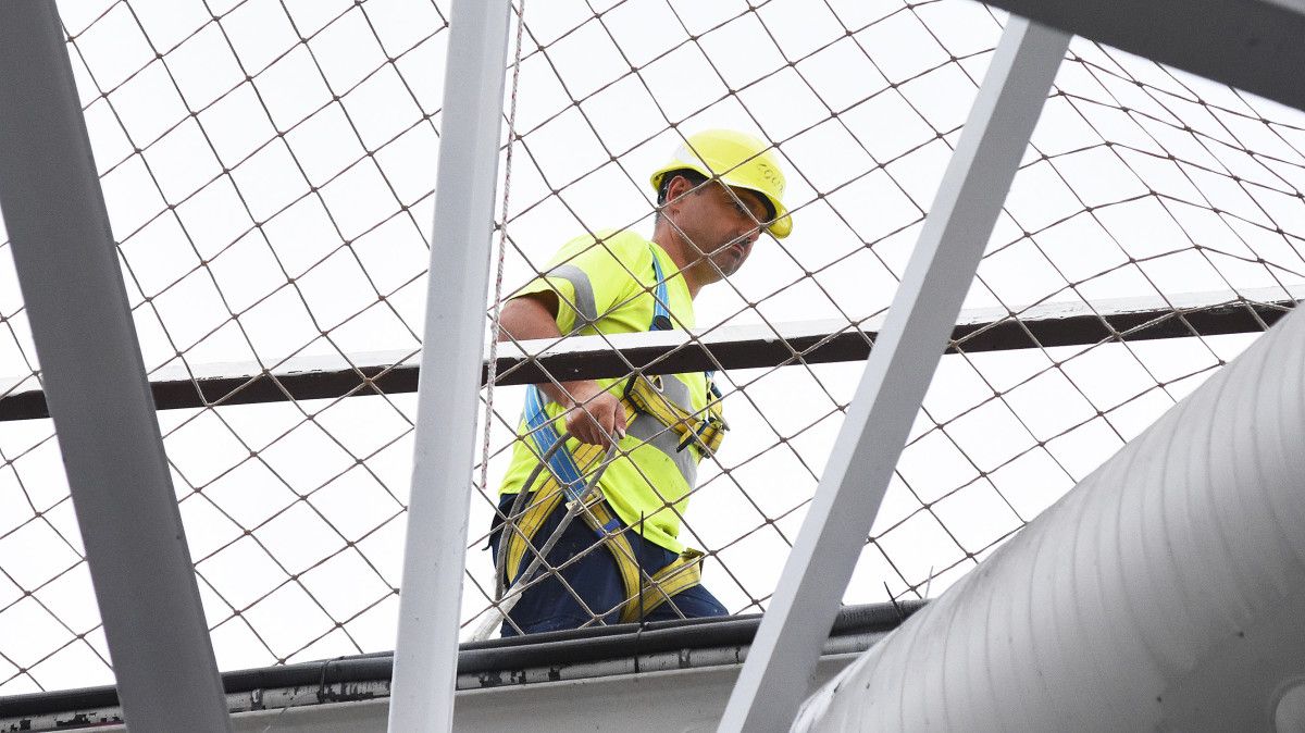 Un trabajador de la construcción