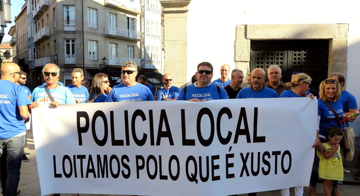 Protesta de la Policía Local de Pontevedra