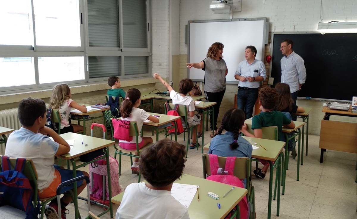 Inicio del curso escolar en el colegio de Campolongo