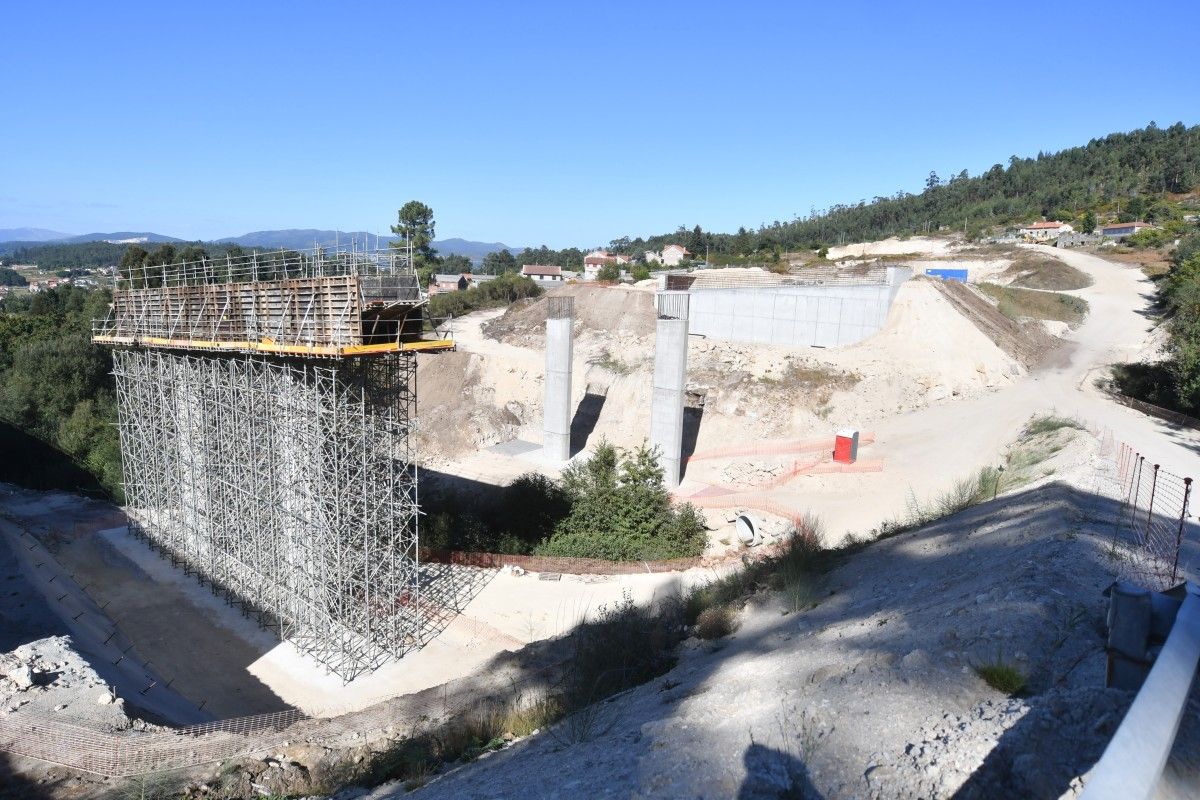 Obras de la Autovía A-57 en Marcón