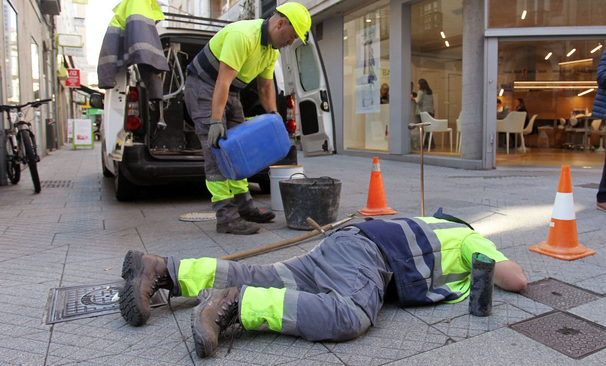 Trabajadores en Pontevedra