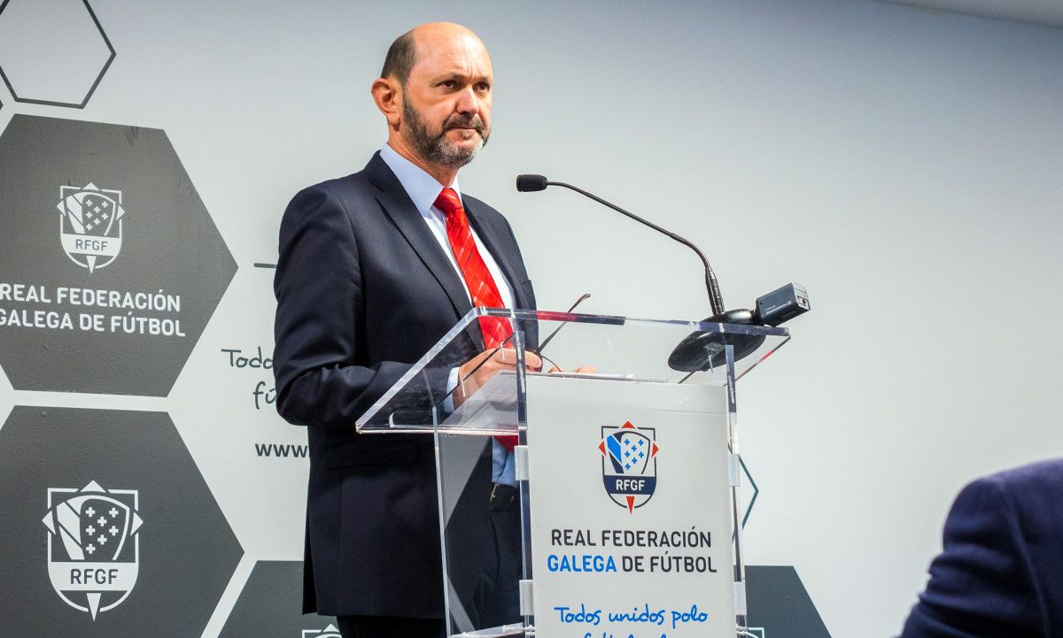 Rafael Louzán, presidente de la Real Federación Galega de Fútbol