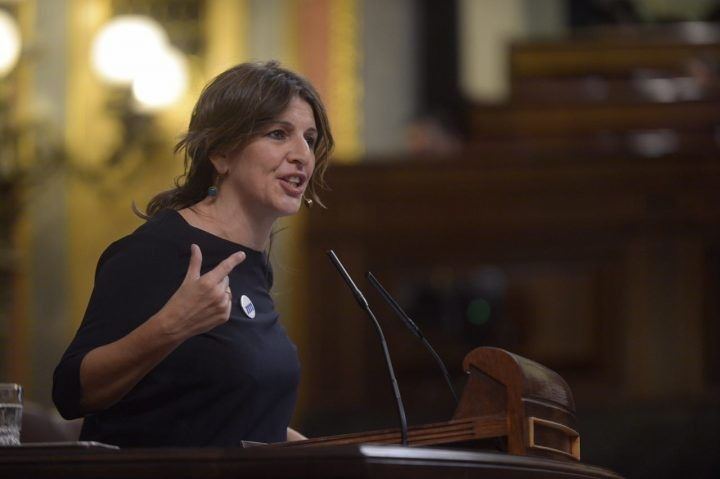 La diputada de En Marea, Yolanda Díaz, en una intervención en el Congreso