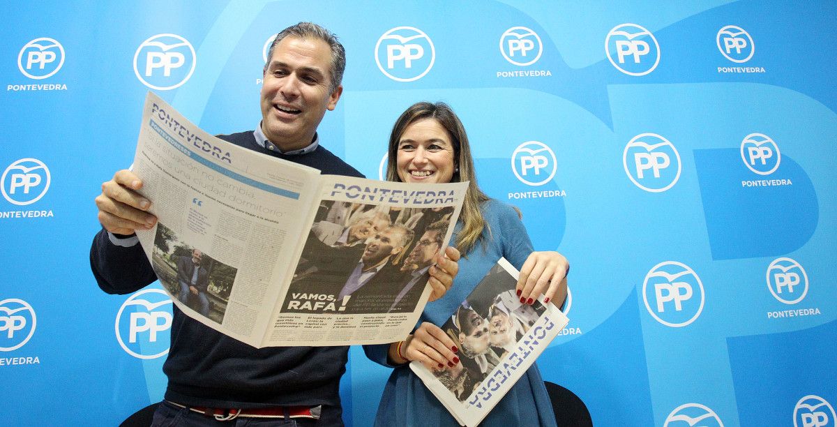 Rafa Domínguez y Pepa Pardo leen 'Pontevedra en positivo'