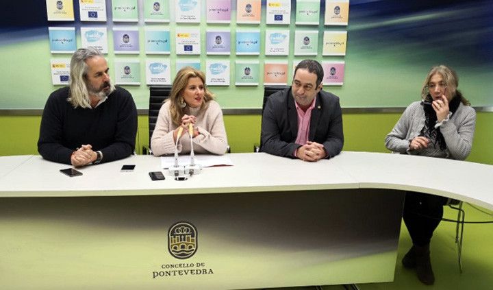 Dirigentes de Ciudadanos y el sindicato UFP en rueda de prensa