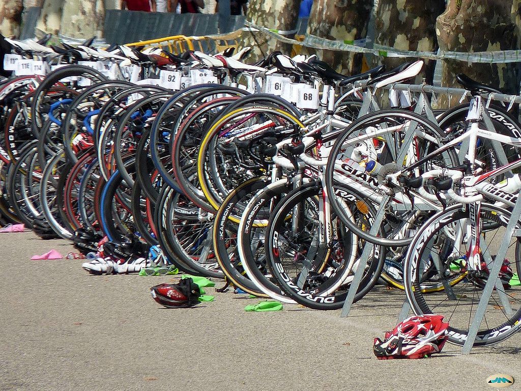 Bicicletas en una prueba deportiva