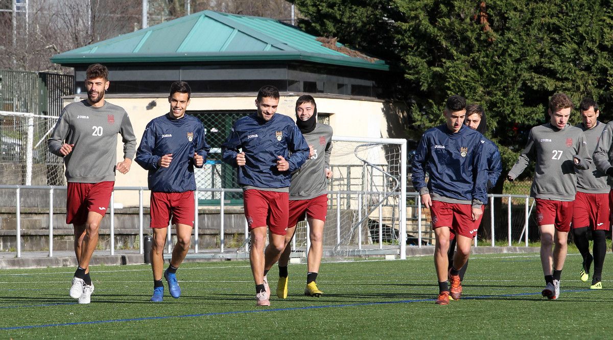 Entrenamiento del Pontevedra en A Xunqueira