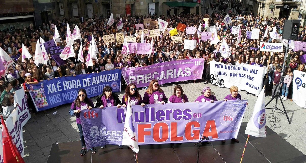 Manifestación da CIG en Pontevedra con motivo do 8M