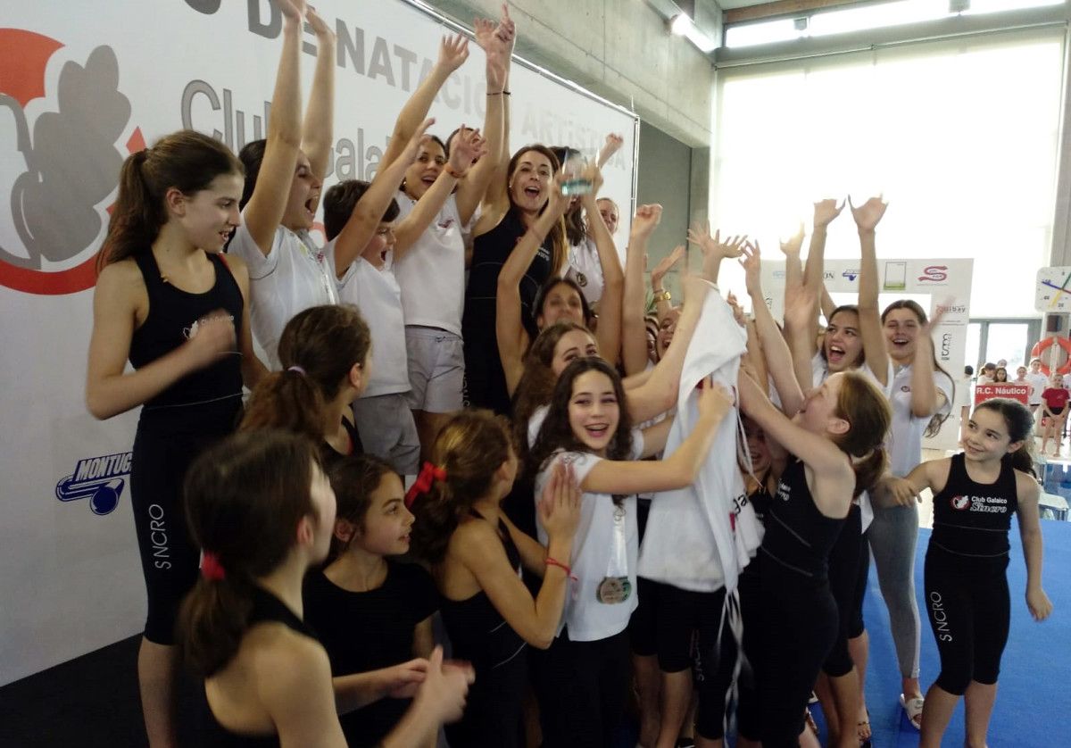 Podio del Campeonato Gallego de Invierno de Natación Artística