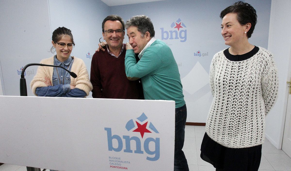 Anabel Gulías, Raimundo González, Miguel Anxo Fernández Lores y Eva Vilaverde presentan la lista del BNG