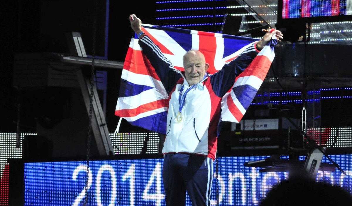 Deportista británico en el fin de fiesta del Mundial de Duatlón de Pontevedra 2014