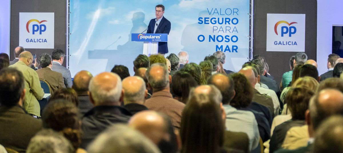 Alberto Núñez Feijóo en un acto del PP