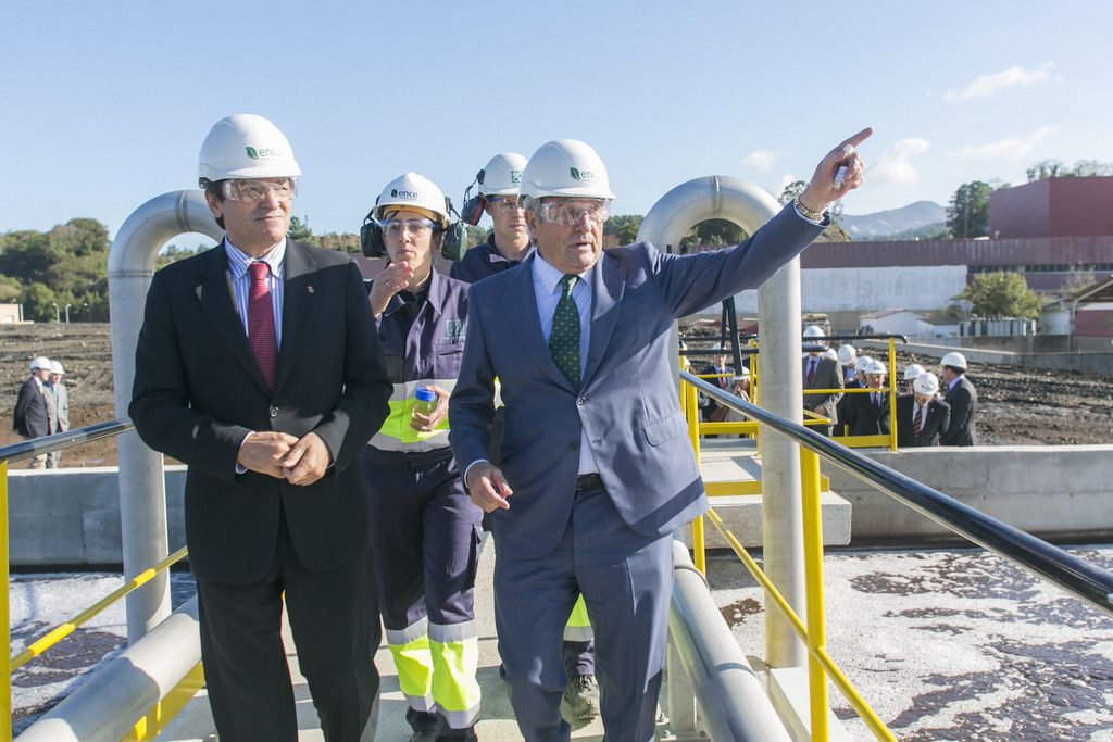 Juan Luis Arregui, presidente de ENCE, con Javier Fernández, presidente de Asturias