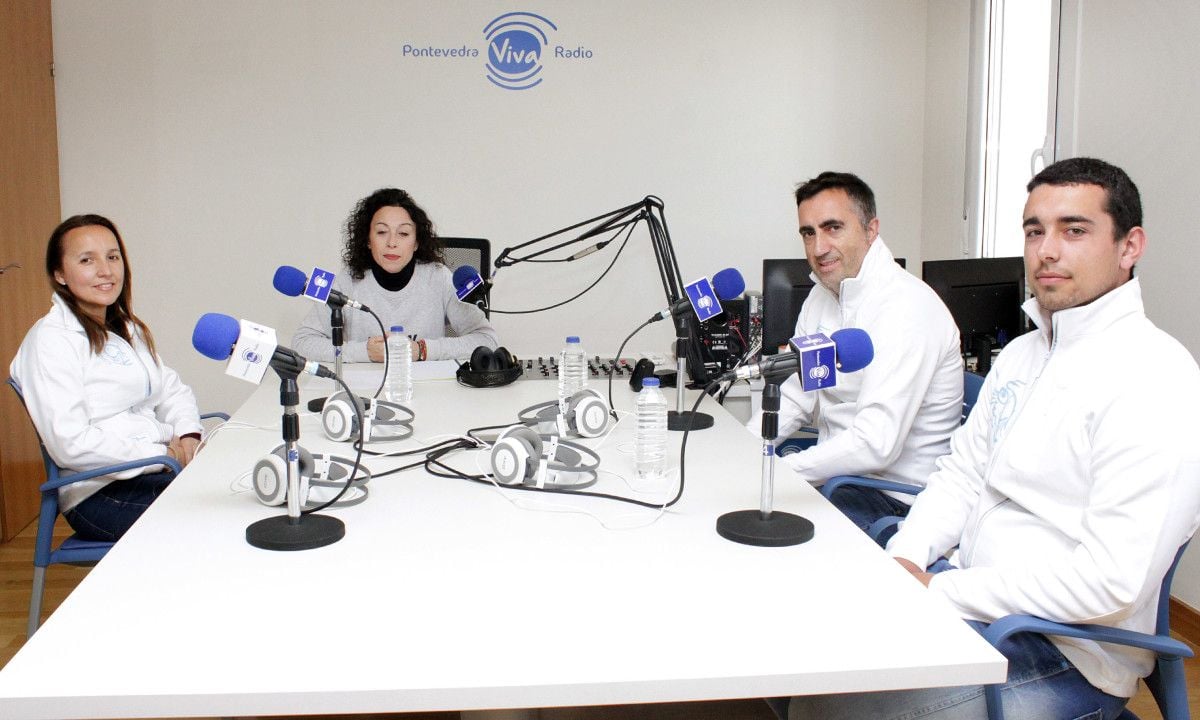 Esther Portela, Óscar Ponte y Miguel Balea en las Conversas na Ferrería