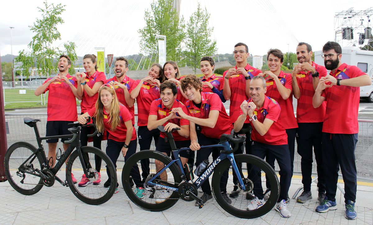 Equipo español que competirá en el mundial de duatlón del ITU Multisport