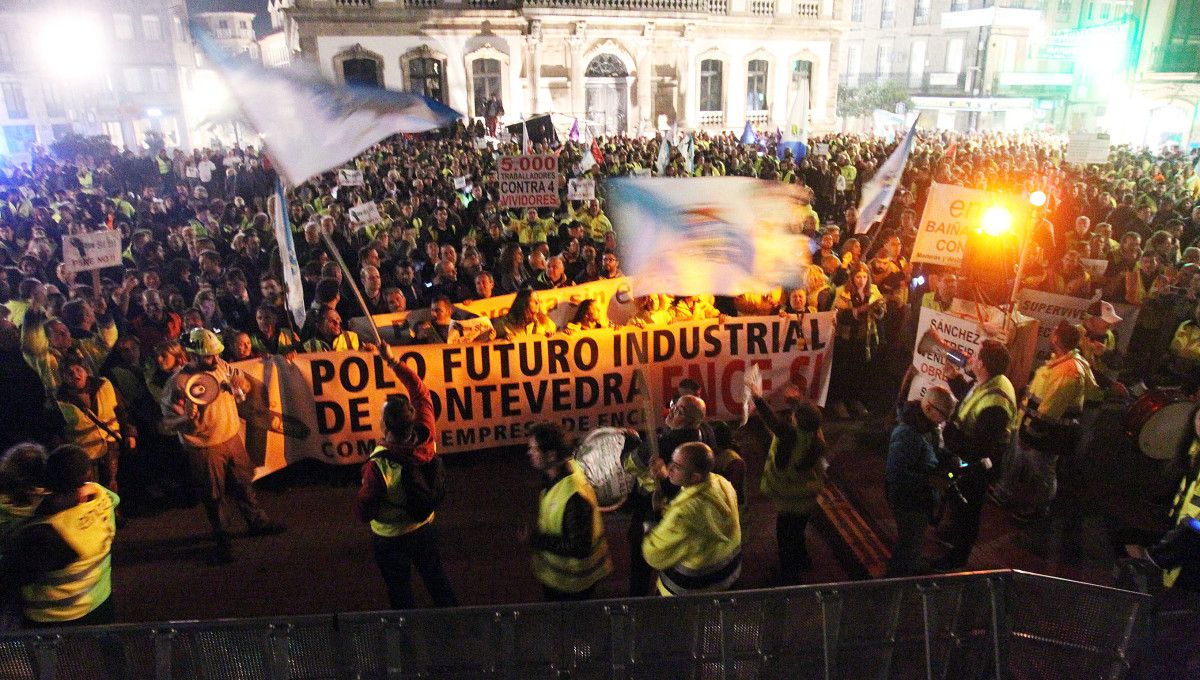 Manifestación de apoyo a ENCE en Pontevedra