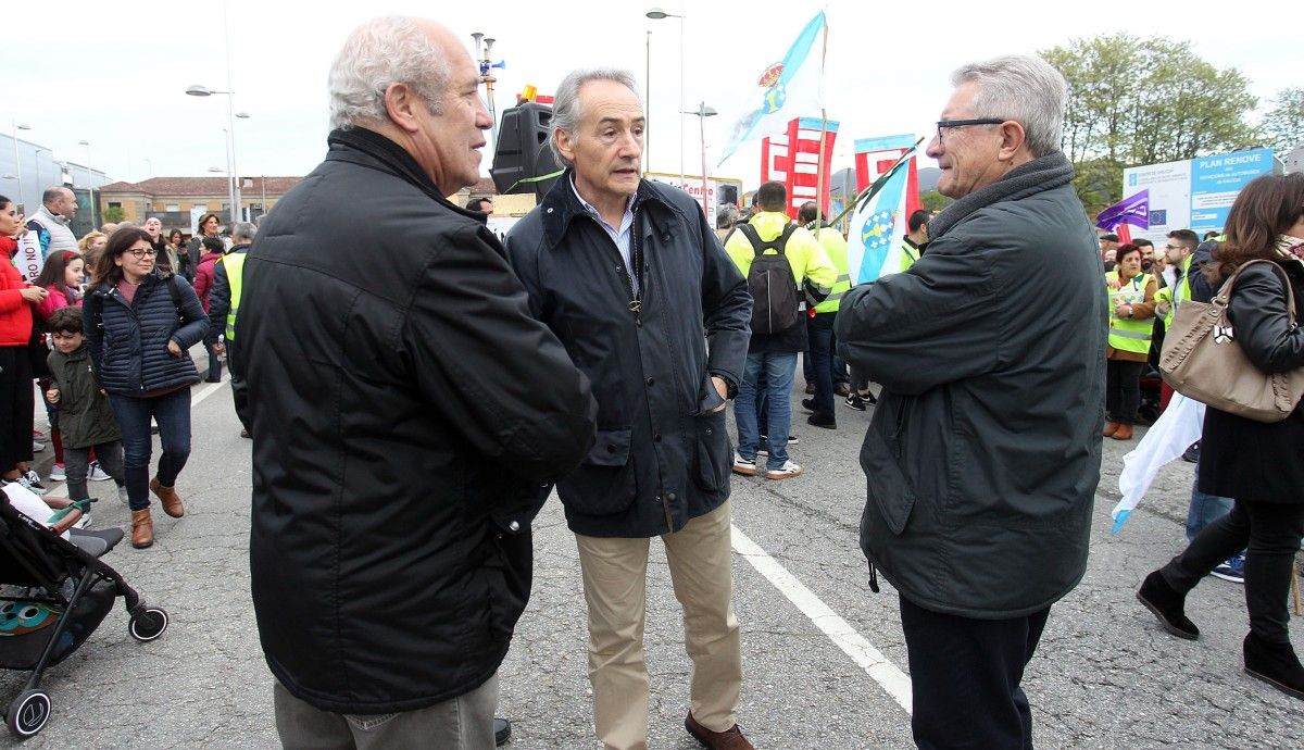 José Benito Suárez Costa en la manifestación de apoyo a Ence