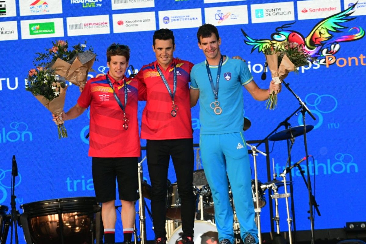 Entrega de medallas del Mundial de Triatlón de Larga Distancia