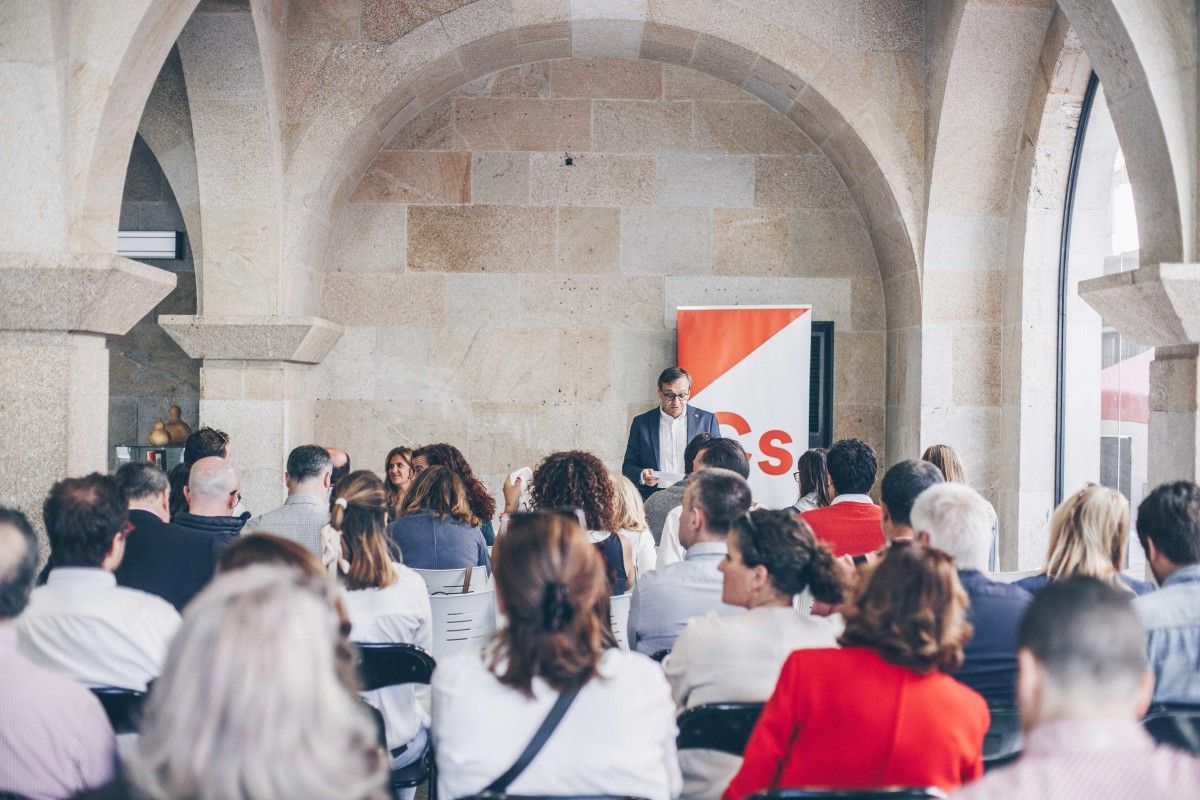 Goyo Revenga, durante la presentación de la candidatura de Ciudadanos