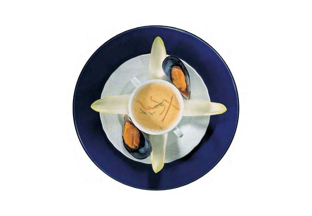 Crema de mejillones