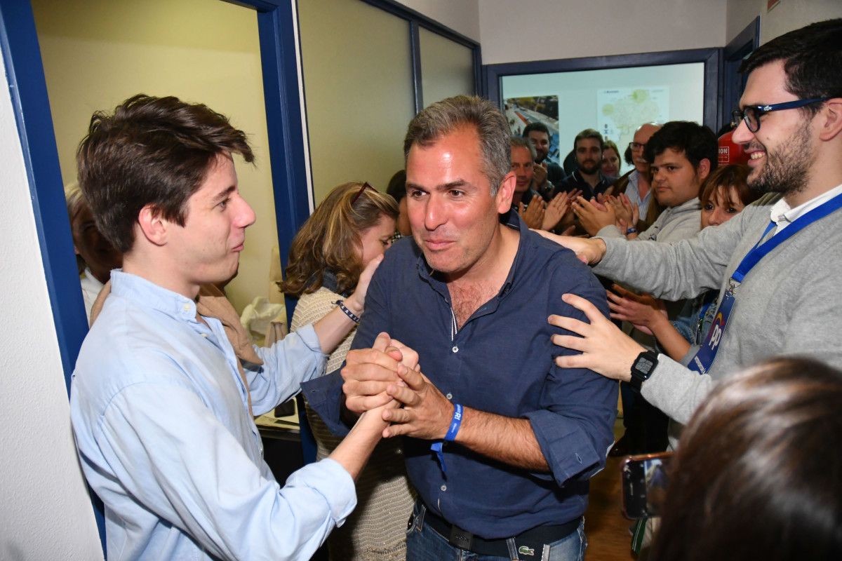 Rafa Domínguez evalúa los resultados electorales en la sede del Partido Popular