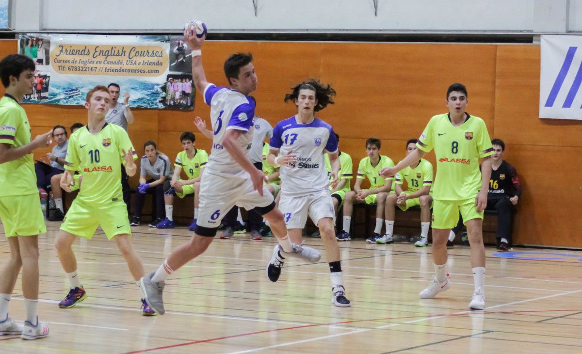 Carlos Álvarez, en el partido entre Cisne y Barcelona en el Campeonato de España Cadete