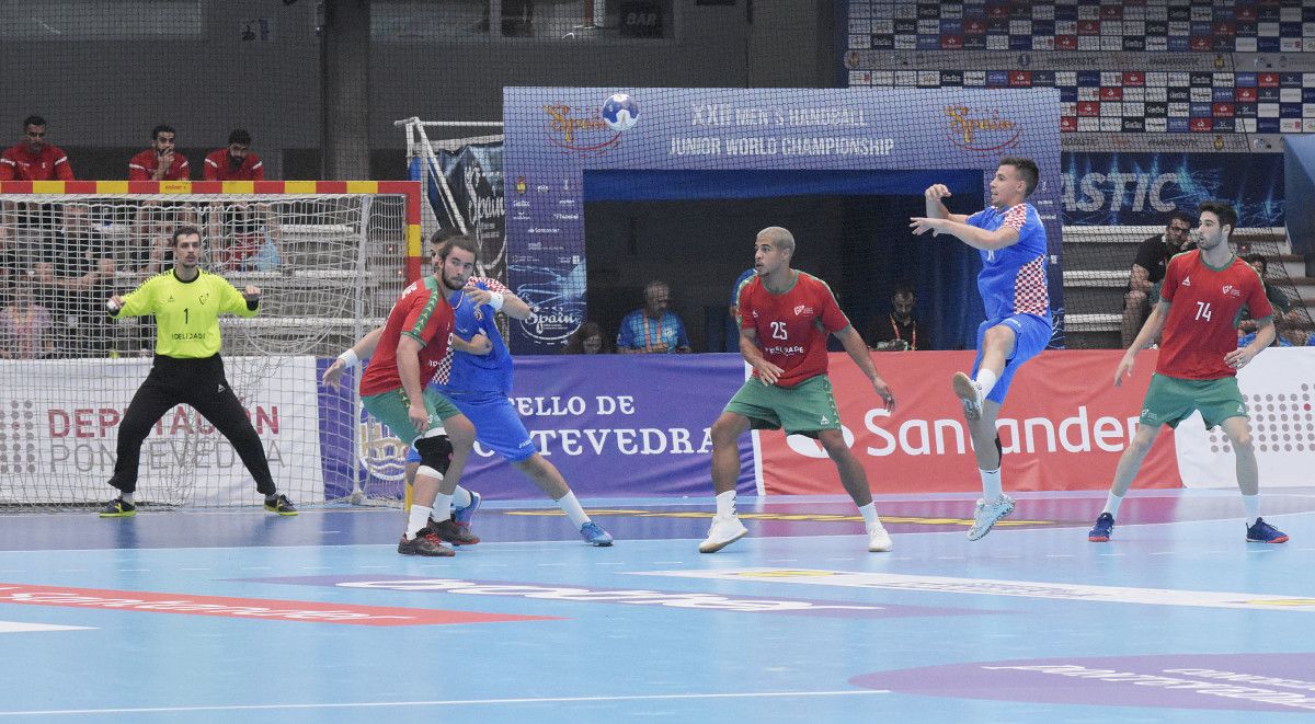 Partido entre Portugal y Croacia en el Mundial Júnior de Balonmano