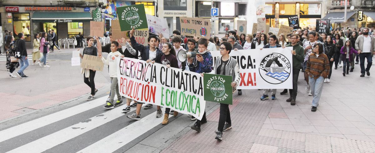 Manifestación en Pontevedra por la emergencia climática