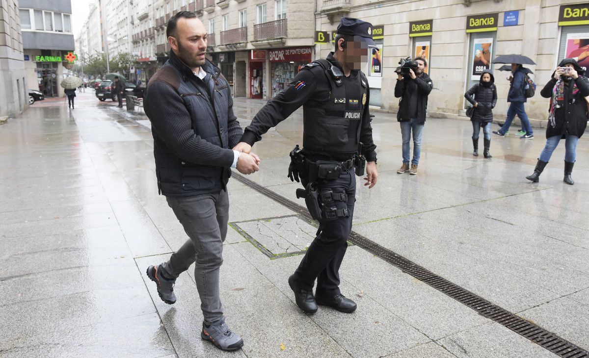 Marcos Vidal, autor confeso del crimen de Ponte Caldelas, al término de la cuarta sesión del juicio